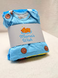 Blue Concha Bear Blanket & Bodysuit Duo