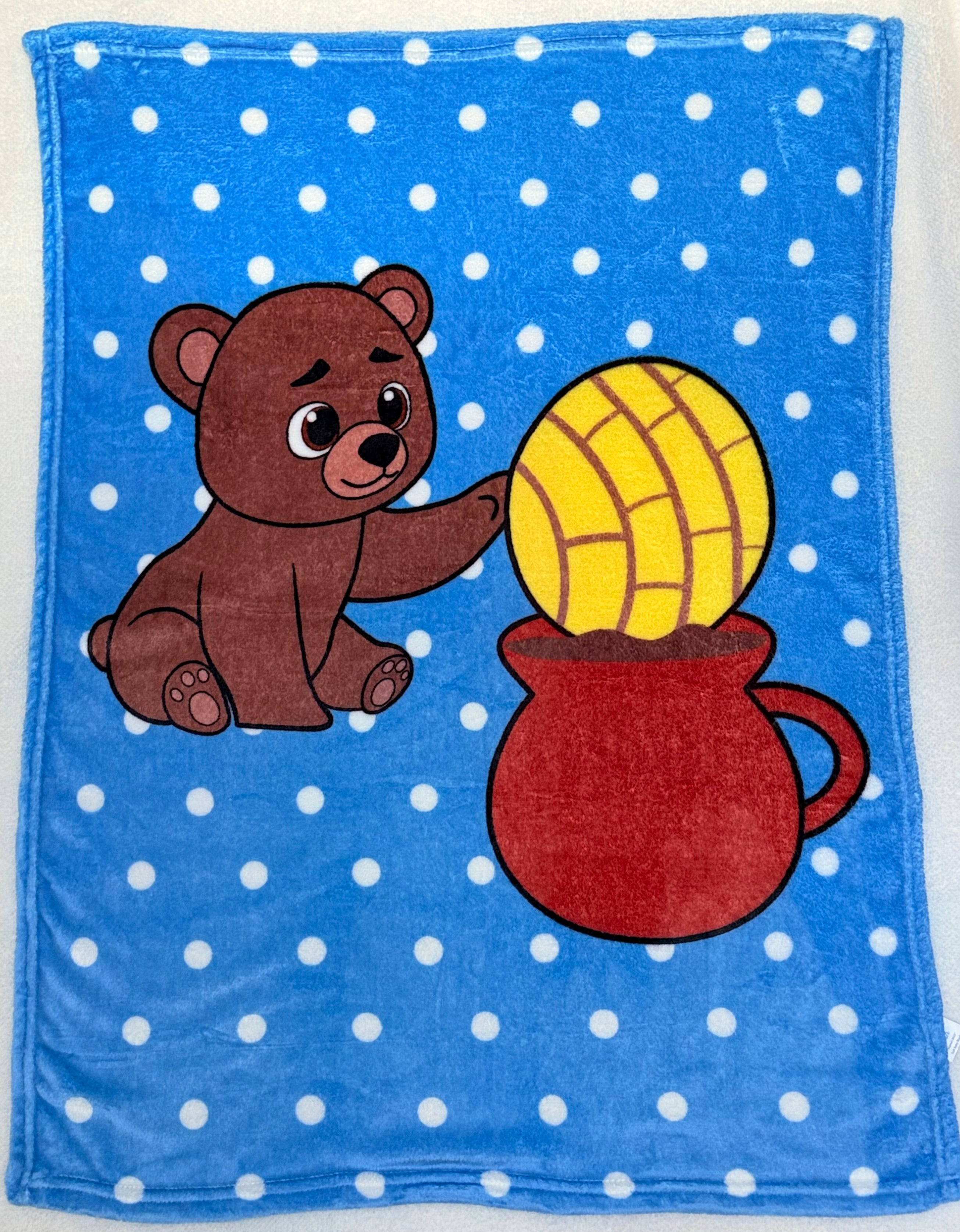 Blue Concha Bear Blanket & Bodysuit Duo